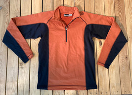 Obermeyer Men’s Long Sleeve Half zip Pullover Top Size L In Orange/black HG - £21.33 GBP