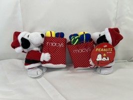 Set Of Kurt S Adler Peanuts Snoopy Macys Plush Hanging Christmas Ornament WT - £13.35 GBP