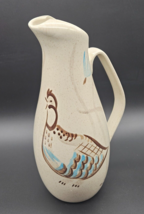 Vtg Red Wing Pottery Bob White Quail Water Pitcher Ice Lip Cream Color MCM 60 Oz - £36.54 GBP