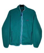 Patagonia Fleece Zip Jacket Style 25509 Women&#39;s Sz 12 Teal Vtg Retro Mad... - $67.90 CAD