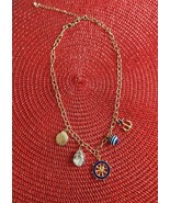 AVON &quot;SMOOTH SAILING Gold Tone Necklace With Charms Anchor Shell - $12.00