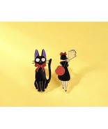 A pair of Anime Cartoon Kiki Delivery Service Broomstick Enamel Pin - £10.83 GBP