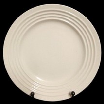 Gibson Designs ECLIPSE 2-Salad Plates 7 7/8&quot; D Ceramic Embossed Rings Off White - £15.66 GBP