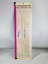 Dritz See-Thru Dressmaker&#39;s Ruler Sewing Parallel Slots Clear 4&quot;x15&quot; No.... - £9.53 GBP