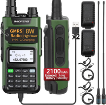 Weather Receiver Radio,Gmrs Repeater Capable,Rechargeable Long Range Two Way Rad - £86.96 GBP