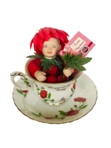 Ashton Drake Galleries Flower Babies doll tea cup saucer November Chrysanthemum  - £38.88 GBP