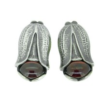 Georg Jensen 2007 Garnet Sterling Earrings (#J4653) - £306.62 GBP