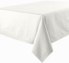 Waterford Linens Sarah 70x84&quot; Tablecloth White Wedding Anniversary Christmas - £51.36 GBP