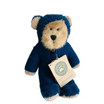 Boyds Bears Brown Plush Mini 8&quot; Marla Sprucbeary TAGS Vintage Blue Crochet Suit - £24.95 GBP