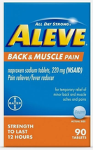 2/28 Aleve NSAID Back &amp; Muscle Pain Reliever &amp; Fever Reducer, Naproxen S... - $14.84