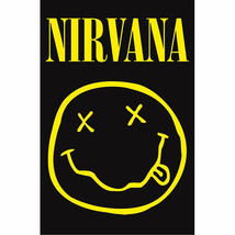 Nirvana Happy Face Textile Poster Official Merch Premium Fabric Flag Cobain - £13.95 GBP