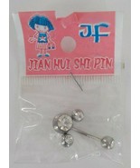 JIAN HUI SHI PIN DANGLE BELLY BUTTON PIERCING CLEAR STONES CURVED NAVEL ... - £3.98 GBP