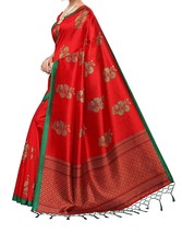 Vintage Designer Womens Art Silk Saree Sari Blouse ethnic holi offer red... - $31.95