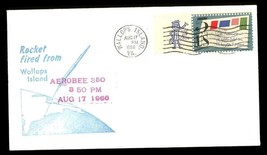 FDC Postal History NASA Rocket Fired Wallops Island VA  Aerobee 350 Aug 17 1966 - £6.76 GBP