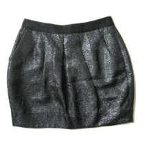 Anthropologie Leifsdottir Cobblestone Mini in Gray Metallic Jacquard Skirt 2 - £14.79 GBP