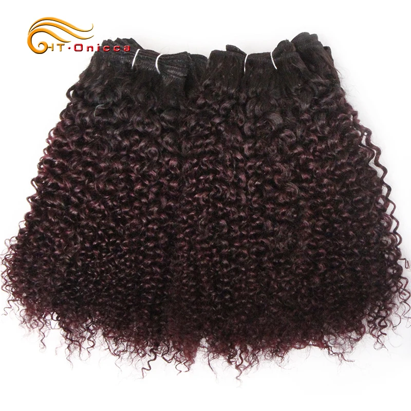 6Pcs/Lot Peruvian Curly Bundles Jerry Curl Double Drawn Human Hair Remy Funmi - £21.89 GBP+