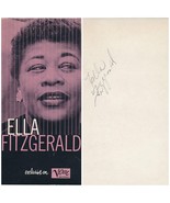 Ella Fitzgerald Signed Vintage Verve Records 4x7.5 Promotional Card - £467.08 GBP