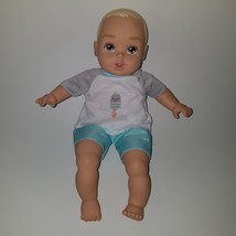Perfectly Cute My Sweet Baby 14&quot; Boy Baby Doll Blonde Hair Brown Eyes Outfit - £38.94 GBP