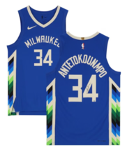 GIANNIS ANTETOKOUNMPO Bucks 22-23 Autographed City Edition Auth. Jersey ... - £622.08 GBP