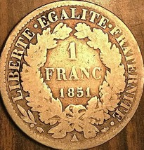 1851 France Silver 1 Franc En Argent - Keydate - £18.12 GBP