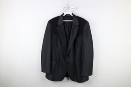 Vtg 90s Rockabilly Mens 46R Western Rodeo 2 Button Blazer Suit Jacket Black USA - £65.11 GBP