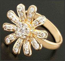 0.81ct Diamond 14k Yellow Gold Christmas Engagement Ring Halloween - £1,126.85 GBP