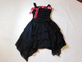 Amy&#39;s Closet Youth Girl&#39;s Party Dress Size 4 Black Fushsia 4170A1D NWT NEW - £20.74 GBP