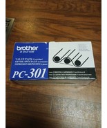 1 New Brother PC-301 Printing,Fax Cartridge Genuine Black Value pack 1 C... - $150.34 MXN
