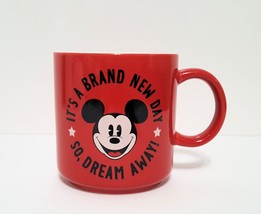 New Rare Disney Mickey Mouse Brand New Day Mug 16 Oz - £15.97 GBP