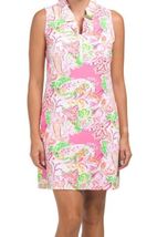 NWT G LIFESTYLE Petra Paisley Pink Ruffle Portrait Collar Sleeveless Dress S & L image 2