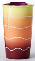 *Starbucks 2015 Gradient Sunset Beach Collection Double Wall Traveler Tumbler NE - £42.26 GBP