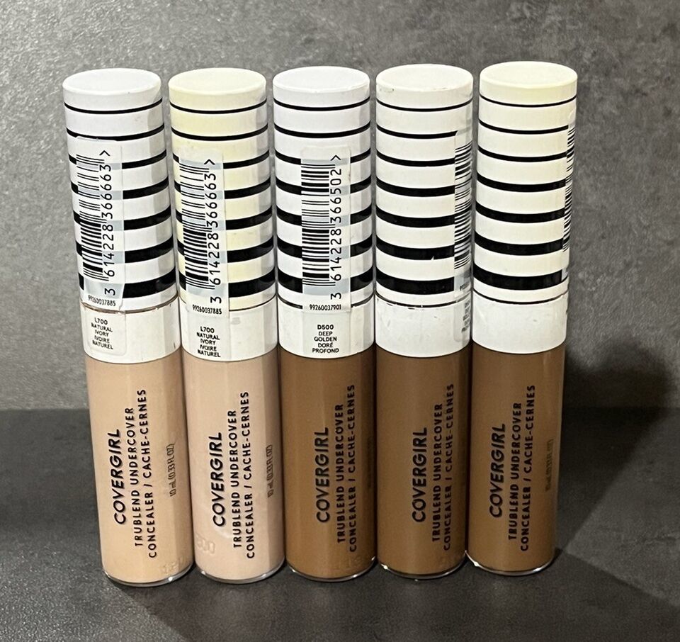 5 Covergirl Trublend Undercover Concealer (2) L700 Natural Ivory (3) D50... - $15.05