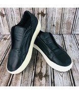 J Slides NYC Black Italian Leather Sz 6 Heidi Platform Slip On Sneaker L... - £47.18 GBP