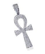 Sterling Silver Rhodium Egyptian Ankh Cross Symbol Of Life - £123.56 GBP