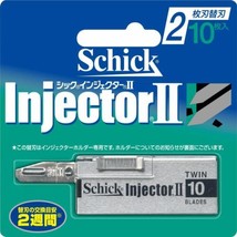 Schick Injector II 2 bladed blade 10 pieces Japan Import free ship - £14.33 GBP