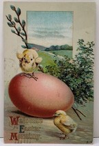 Welcome Easter Morning Embossed Greetings 1911 to Bradford Mass Postcard A3 - £2.95 GBP