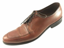 SH25 Allen Edmonds Delray 11A Brown Leather Split Apron Toe Oxford Dress... - $30.46