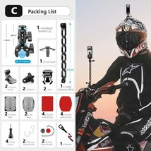 Vamson Motorcycle Accessories Mount Kit for Insta360 X3 One X2 Rs for Gopro Hero - £29.88 GBP+