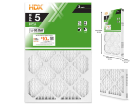 20 x 30 x 1 Standard Pleated Air Filter FPR 5, 3-Pack, Air Filters Replacement - £12.48 GBP