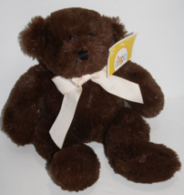 Circo Teddy Bear 12&quot; Brown Plush Target Stuffed Animal Soft Toy Beige Bow NEW - £12.68 GBP