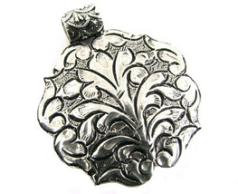HAND CRAFTED ANTIQUE MUGHAL STYLE SOLID 925 STERLING SILVER PENDANT - $52.25