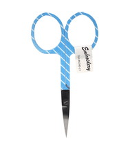 3 3/4 Inch Embroidery Scissors Baby Blue and White Stripe Handle - £3.93 GBP