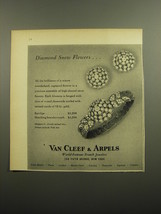 1960 Van Cleef &amp; Arpels Jewelry Ad - Diamond Snow Flowers - £11.98 GBP
