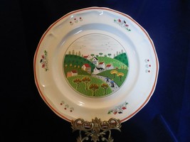 Newcor Stoneware 13 1/2&quot; Country Village Round Chop Plate - $11.87