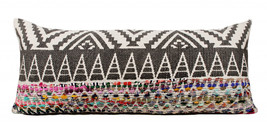 14" X 36" Off-White Black Red Blue Orange And Green 100% Cotton Geometric Zipper - €73,03 EUR