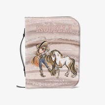 Book/Bible Cover, Howdy, Cowgirl and Horse, Red Hair, Brown Eyes, Journa... - $56.95+