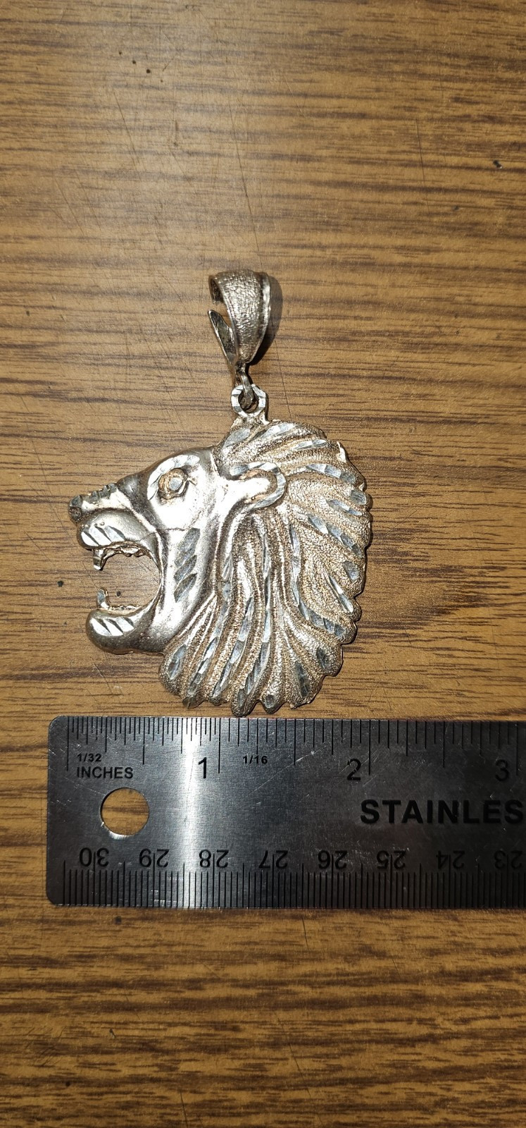 Roaring Lion Silver 925 Charm Pendant Leo King Roar Item image 4