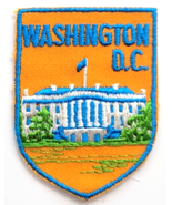 Washington DC Patch White House Vintage Embroidered Travel Souvenir Land... - €8,55 EUR