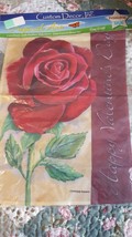 Valentines Day Garden Flag 12x18 Double Sided Rose New - £3.94 GBP