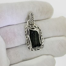 Genuino Moldavita Crudo Colgante Piedras Preciosas Plata Hecho a Mano Co... - $24.97